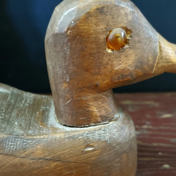 Handcarved wooden duck decoy, Cozy Cabincore, man cave, hunting lodge - Picture 5 of 11